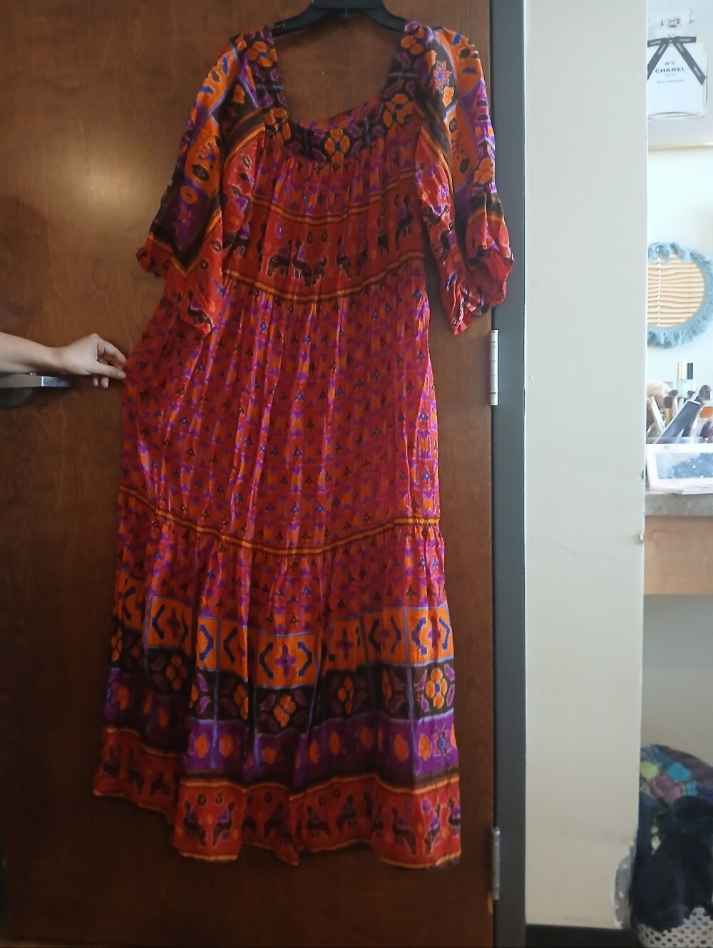 vintage 1970s SAKS FIFTH AVENUE × SANDY STARK kaftan